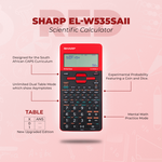 Sharp EL-W535SAII Scientific Calculator - Red - Red - Education and learning