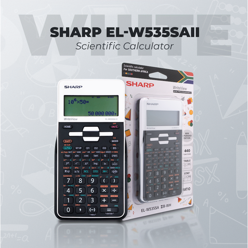 Sharp EL-W535SAII Scientific Calculator - White - White - Education and learning