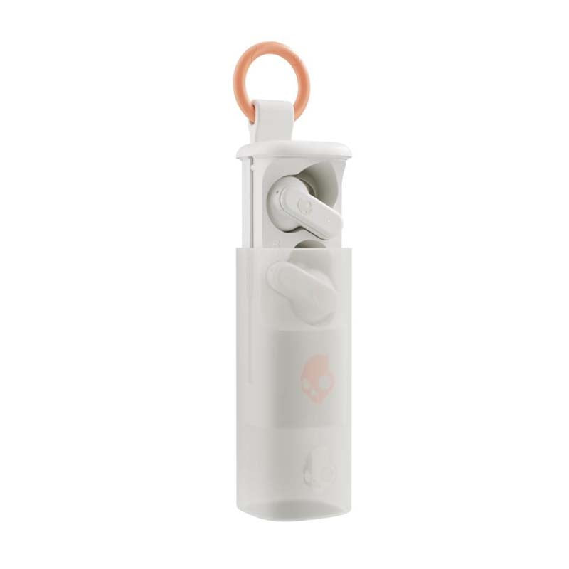 Skullcandy Dime Evo True Wireless In-Ear Earbuds - Bone / Orange - White/Orange