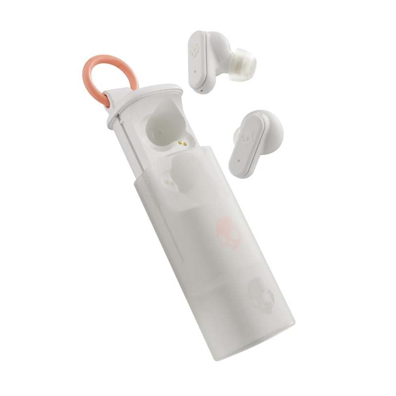 Skullcandy Dime Evo True Wireless In-Ear Earbuds - Bone / Orange - White/Orange