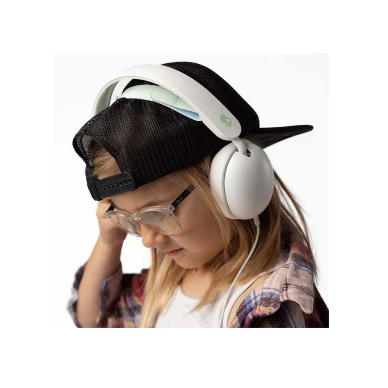 Skullcandy Grom Wired Kids Headphones - White - White