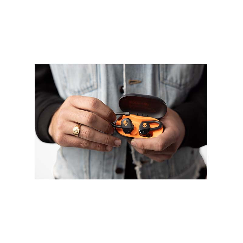 Skullcandy Push Play Active True Wireless Earbuds - Black / Orange - Orange / Black