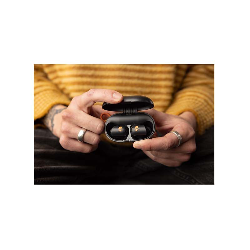 Skullcandy Sesh ANC Active True Wireless Earbuds â€“ Black / Orange - Orange / Black