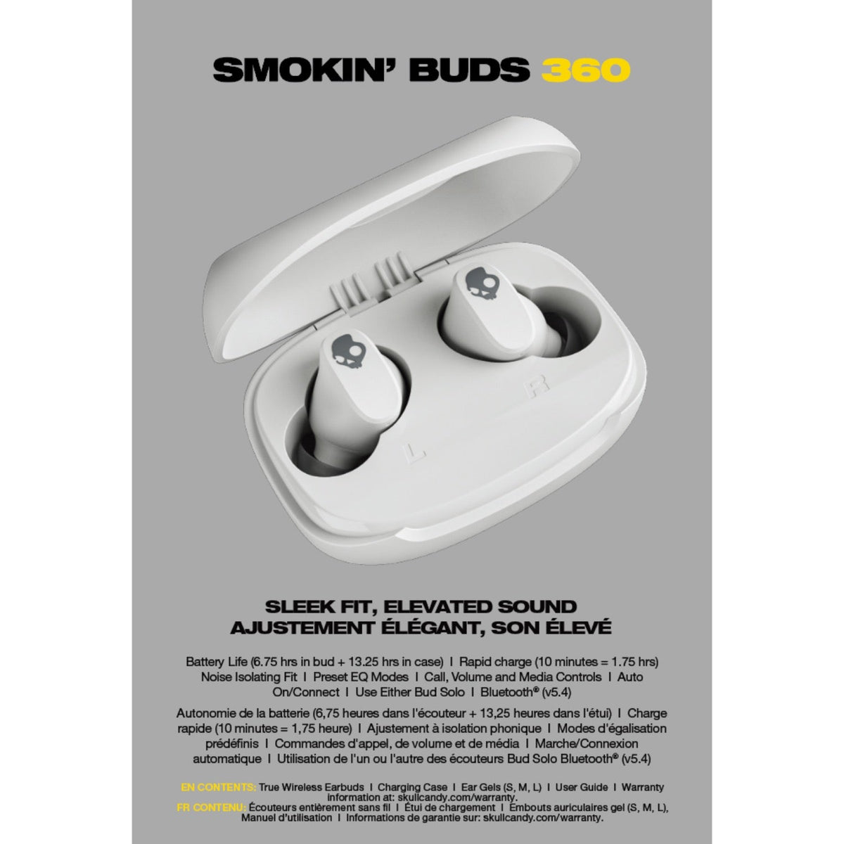 Skullcandy Smokin’ Buds® 360 Earbuds - Bone - Bone