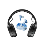 Skullcandy Bundle Crusher 3 Wireless Over-Ear Headphones + Ecobuds True Wireless Earbuds - Black & Glacier Blue