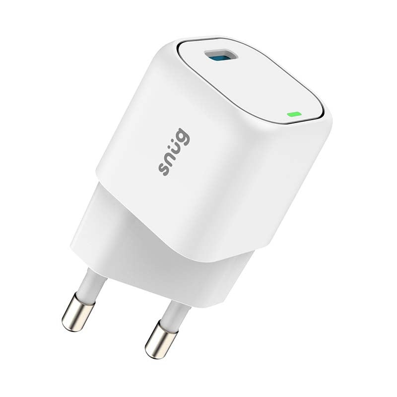 Snug 1 Port 25W Mini PD Wall Charger - White - White