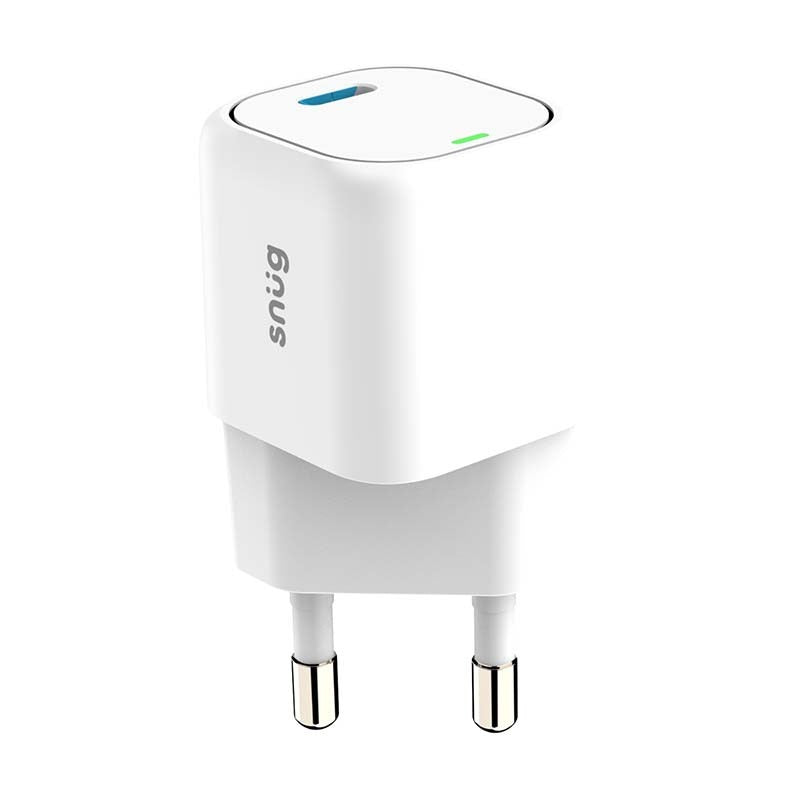 Snug 1 Port 25W Mini PD Wall Charger - White - White