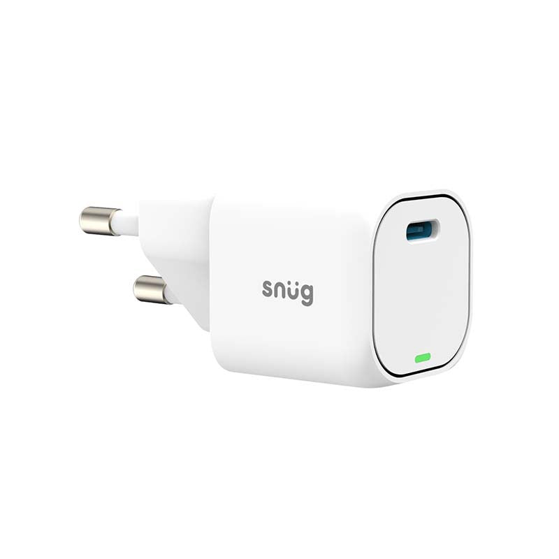 Snug 1 Port 25W Mini PD Wall Charger - White - White