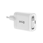Snug 1 Port PD Charger With Retractable Cable 25W - White - White