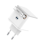 Snug 1 Port PD Charger With Retractable Cable 35W - White - White