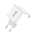 Snug 1 Port PD Charger With Retractable Cable 35W - White - White