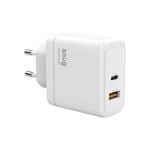 Snug 2 Port PD GaN Wall Charger 65W - White - White