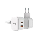 Snug 2 Port USB/Type C Wall Charger 35W - White - White