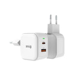 Snug 2 Port USB/Type C Wall Charger 45W - White - White