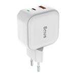 Snug 2 Port USB/Type C Wall Charger 45W - White - White