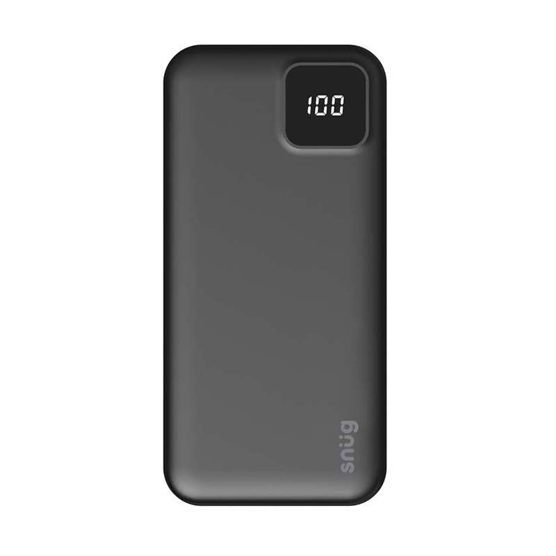 Snug 20000mAh Square Digital Powerbank - Black - Black