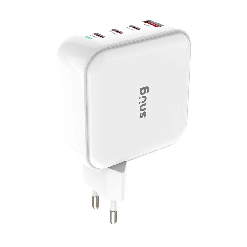 Snug 4 100W Port PD GaN Wall Charger - White - White