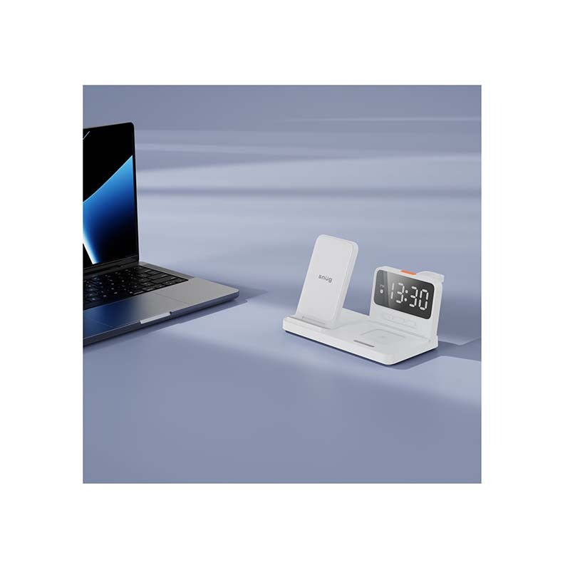 Snug 4-In-1 Wireless Stand Charger 15W - White - White
