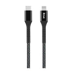 Snug 60W Type C To MFI Nylon Braided Cable 1.2M - Black / Silver - Silver/Black