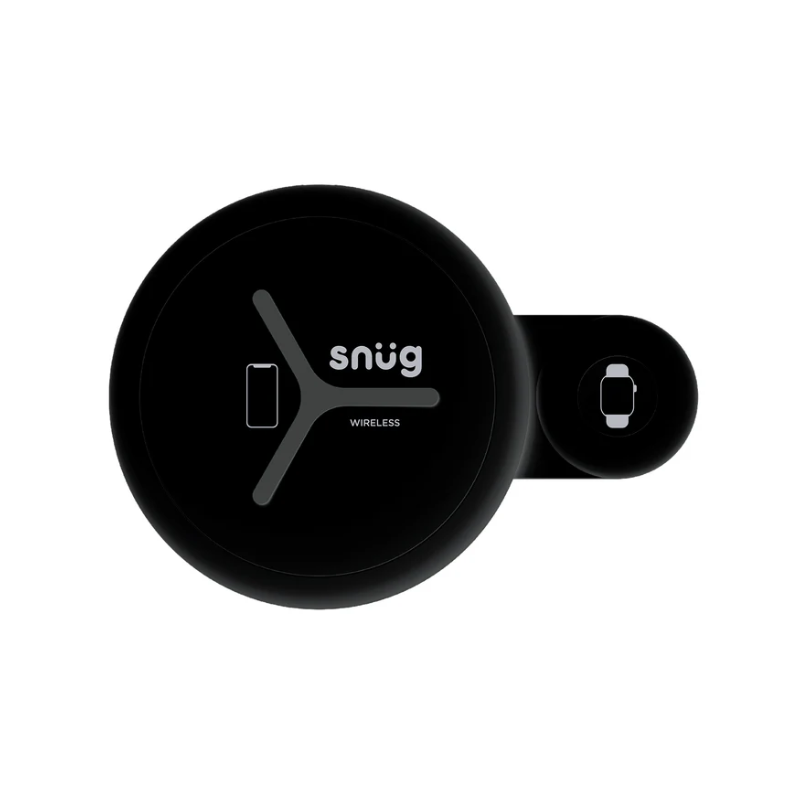 Snug Dual Wireless Charger 15W - Black - Black