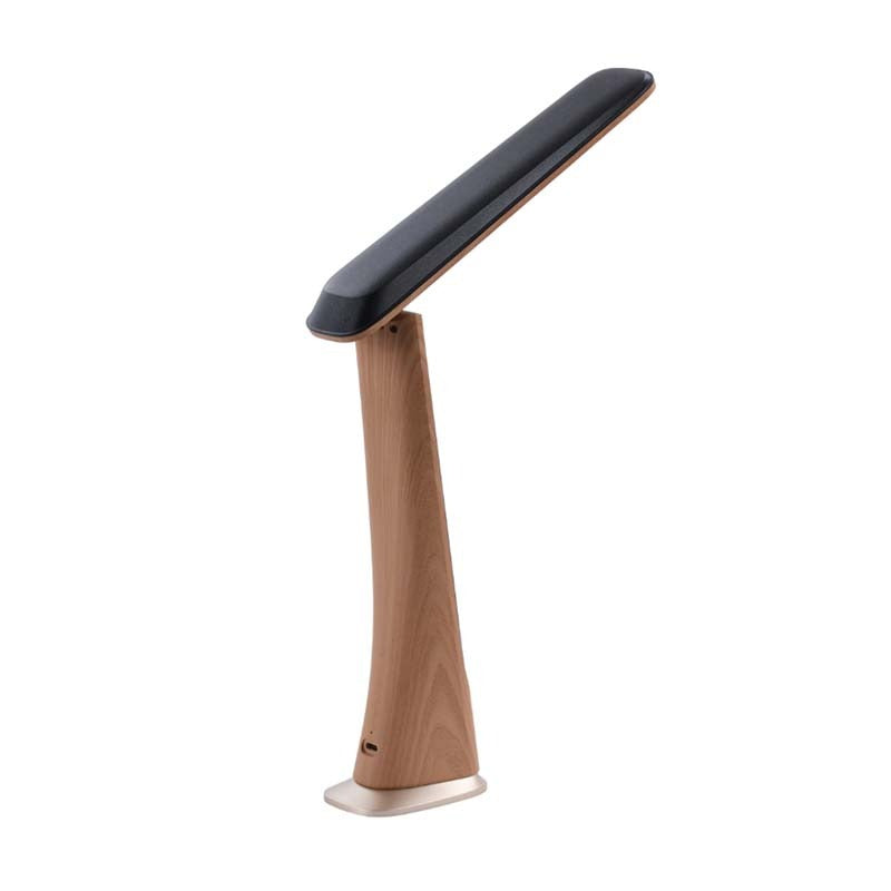 Snug LED Desk Lamp With Clock - Wood - Rose Gold