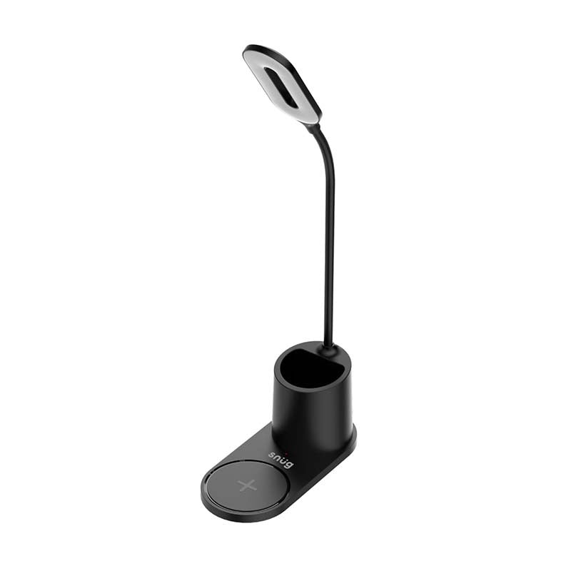 Snug LED Wireless Charger Pad With Pen Holder 15W - Black - Black