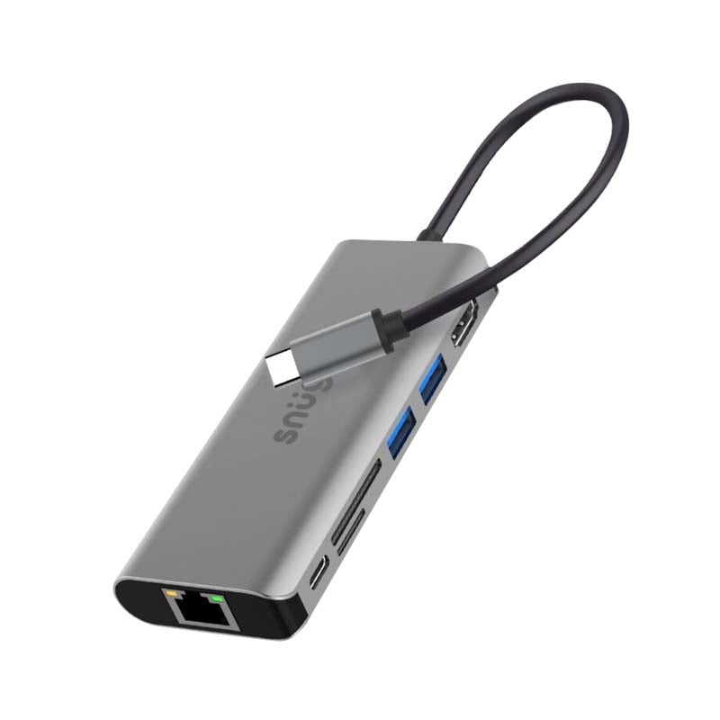Snug Multifunction Hub Type C To HDTV 7 Ports - Grey - Grey