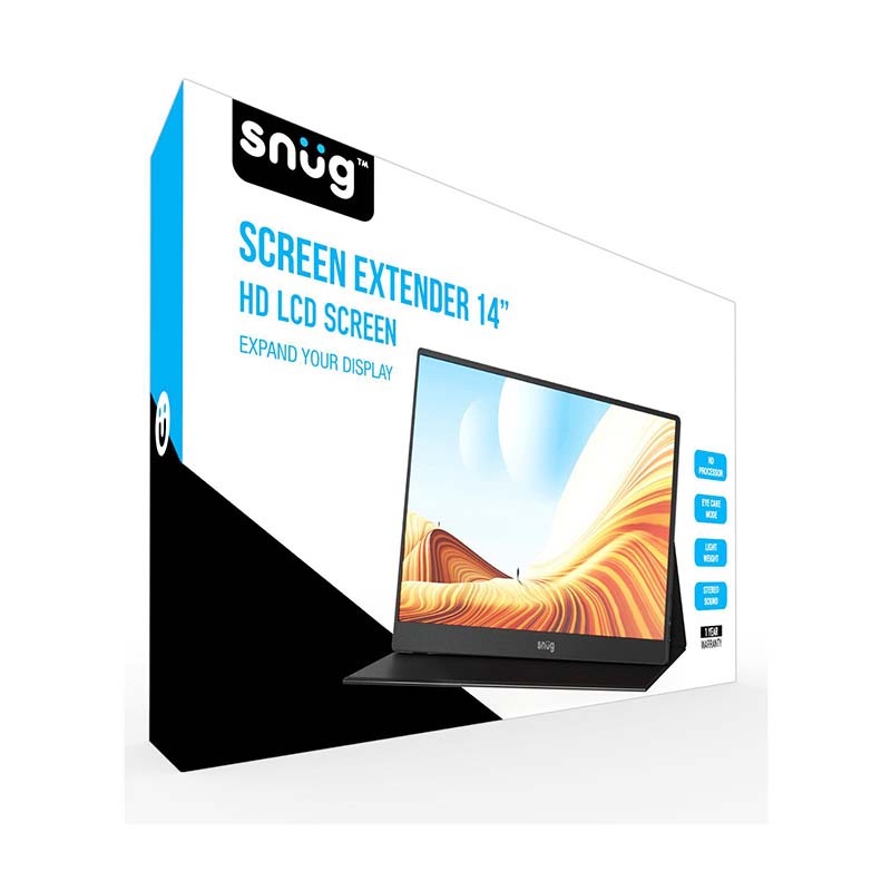Snug Portable Screen Extender 14 Inch - Black - Black