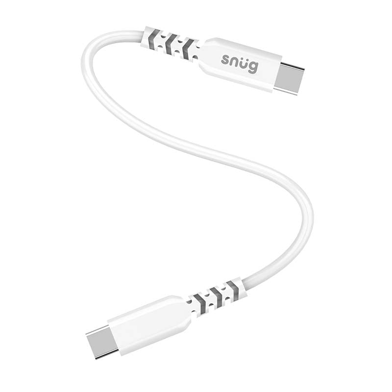 Snug Type C To Type C Cable 60W 25cm - White - White