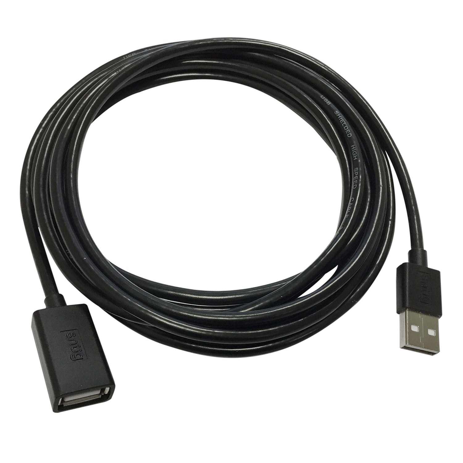 Snug USB 2.0 Extension Cable 3 Meters - Black - Black