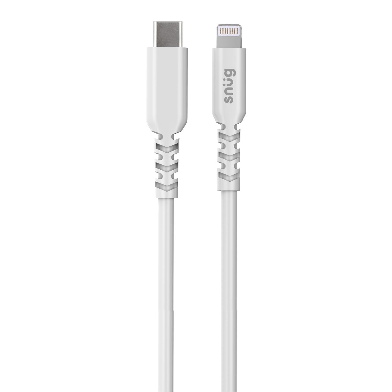 Snug USB/Type-C Wall Charger 35W with MFI Cable - White - White