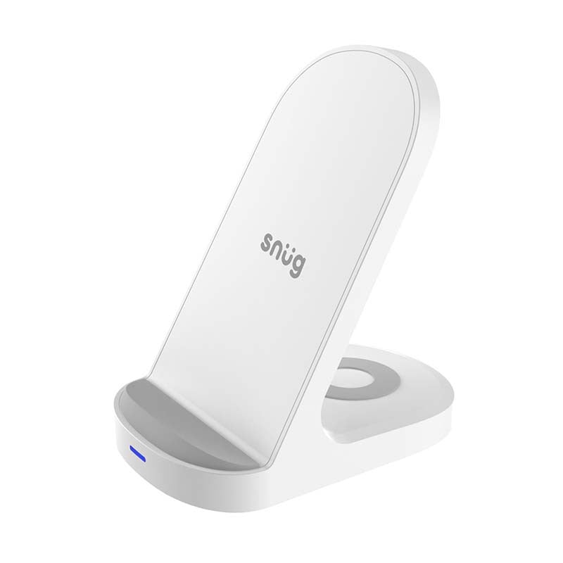 Snug Wireless 2-In-1 Stand Charger 15W - White - White