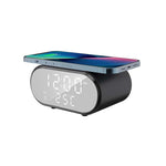 Snug Wireless Charger With Clock 15W - Black - Black