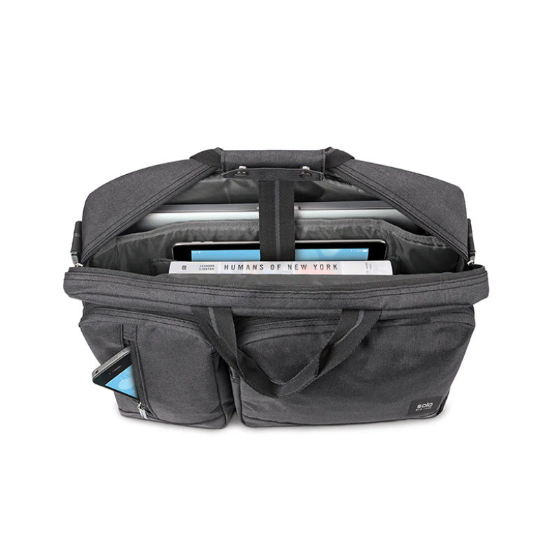 Solo Duane Urban Hybrid Briefcase Up To 15.6 Inch â€“ Grey - Grey