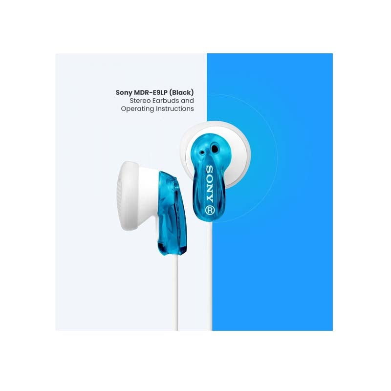 Sony MDR-E9LP Stereo Earbuds - Blue - Blue