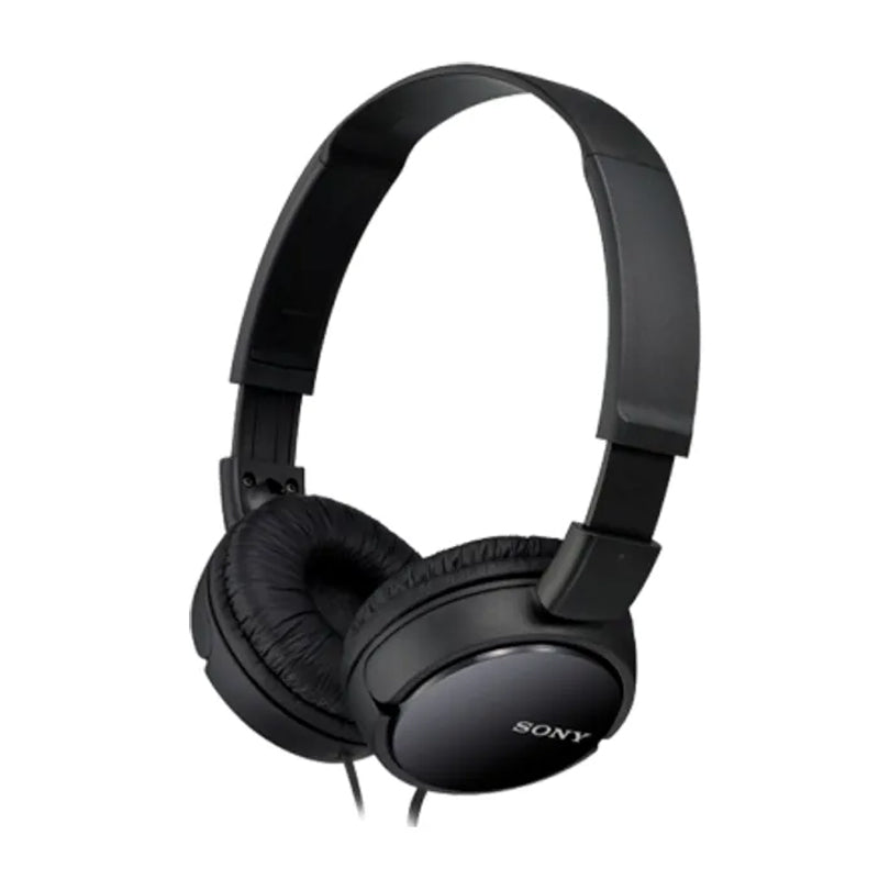 Sony MDR-ZX110 Wired Foldable Headphones - Black - Black