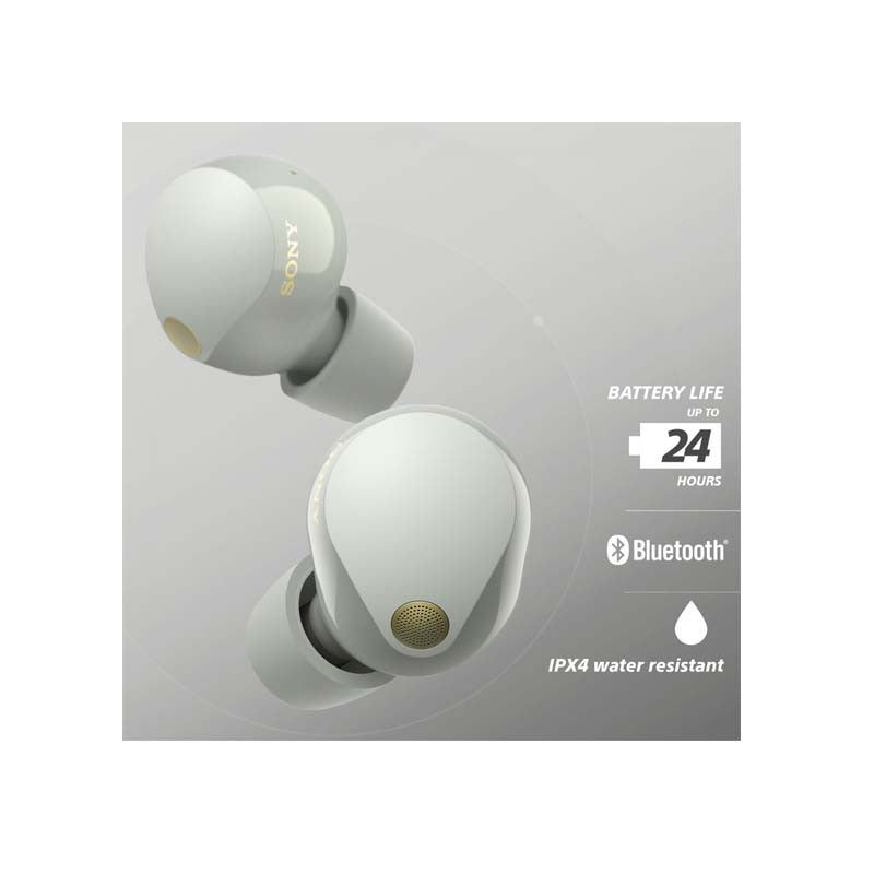 Sony WF-1000XM5 Premium True Wireless Earphones - Silver - Silver