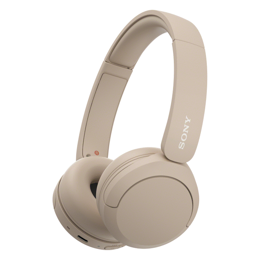 Sony WH-CH520 Wireless Bluetooth On-Ear Headphones - Beige - Beige - Audio