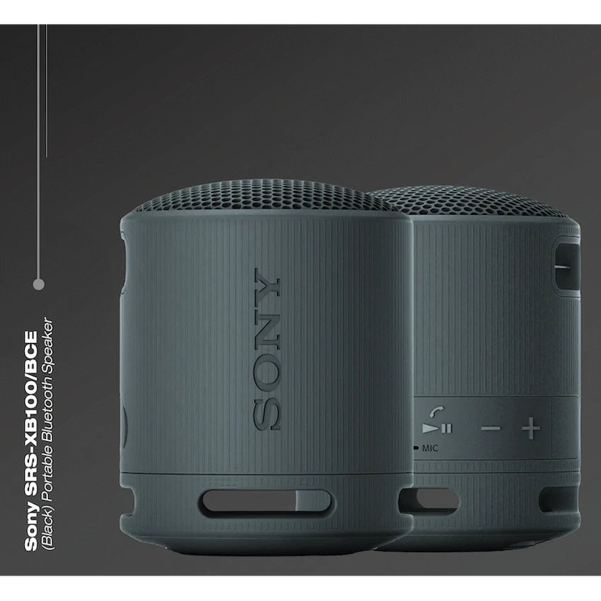 Sony XB100 Portable Bluetooth Speaker - Black - Black - Audio
