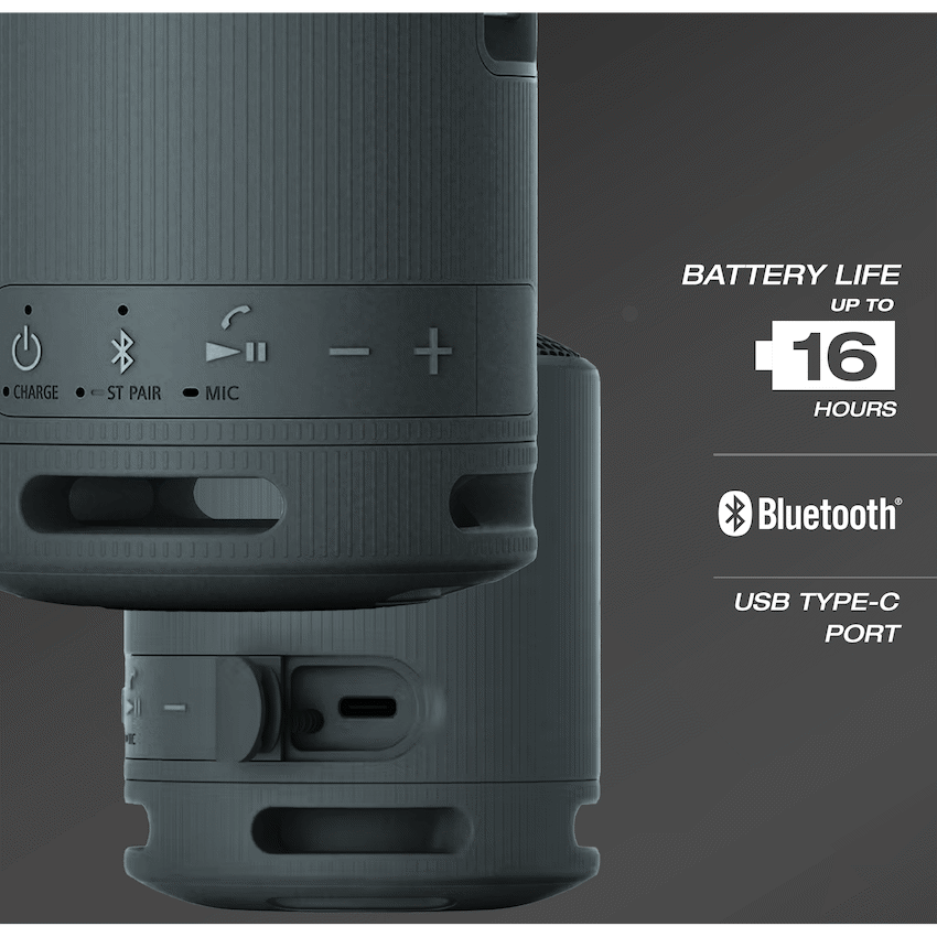 Sony XB100 Portable Bluetooth Speaker - Black - Black - Audio