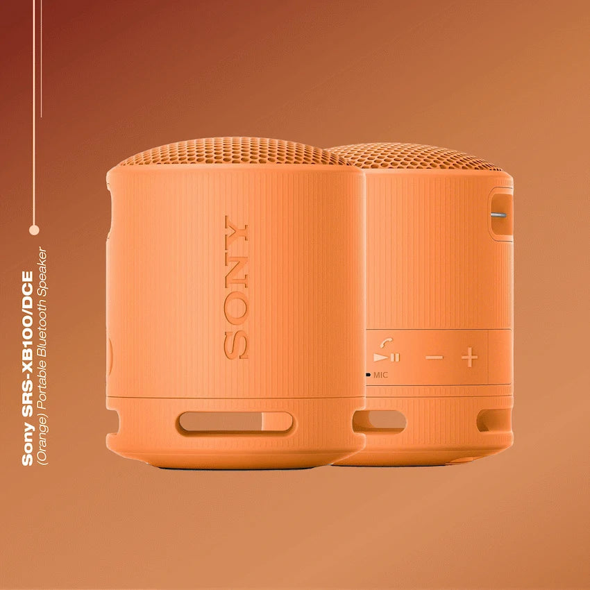Sony XB100 Portable Bluetooth Speaker - Orange - Orange - Audio