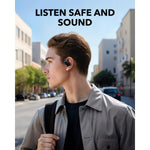 soundcore V20i Earbuds With Adjustable Hooks - Black - Black