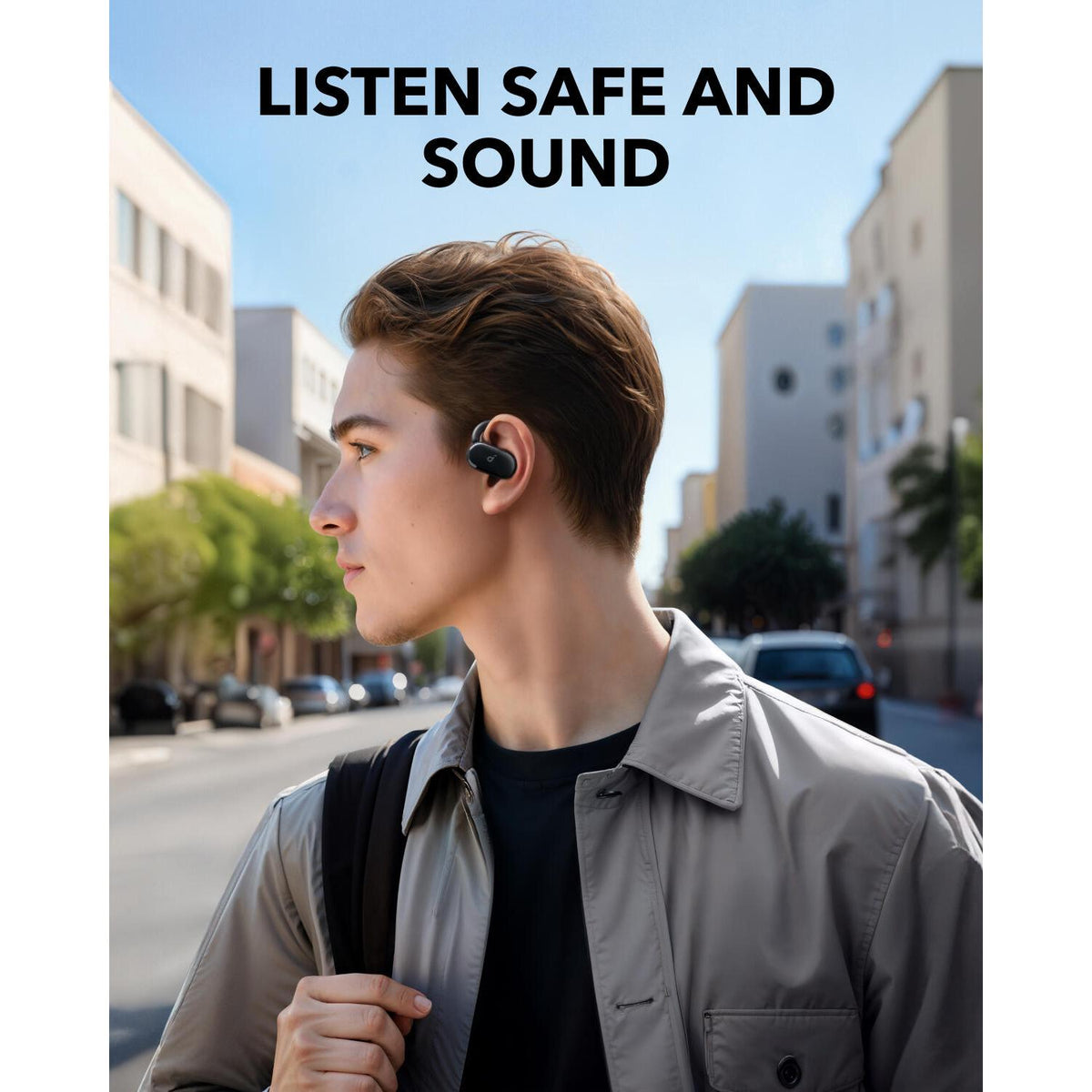 soundcore V20i Earbuds With Adjustable Hooks - Black - Black