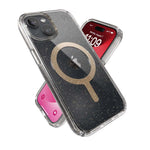 Speck Apple iPhone 15 Presidio Lux With Magsafe - Clear / Gold Glittr - Clear / Gold