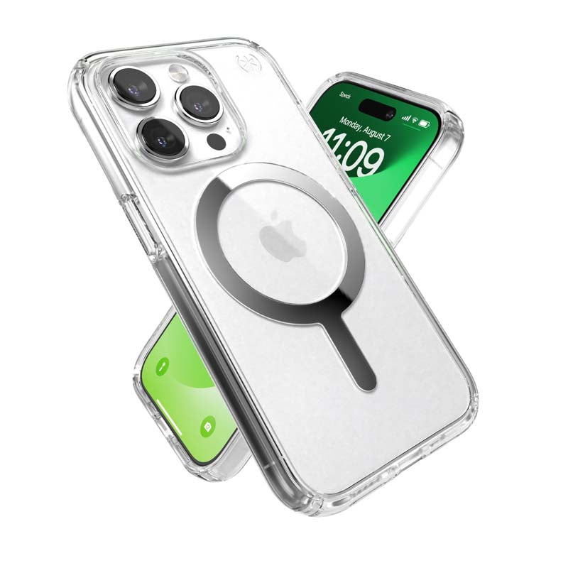 Speck Apple iPhone 15 Pro Perfect Clear With Magsafe - Clear / Chrome - Clear