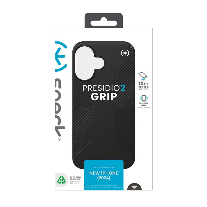 Speck Apple iPhone 16 Presidio Pro Grip Case - Black - Black