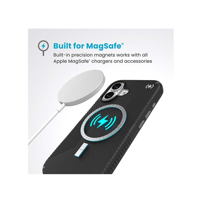 Speck Apple iPhone 16 Presidio2 Pro Grip Magsafe Case - Black - Black