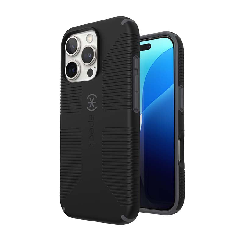 Speck Apple iPhone 16 Pro CandyShell Grip MagSafe Case - Black - Black