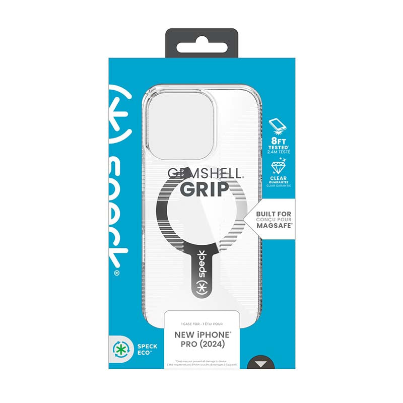 Speck Apple iPhone 16 Pro Gemshell Clear Grip Magsafe Case - Clear - Clear