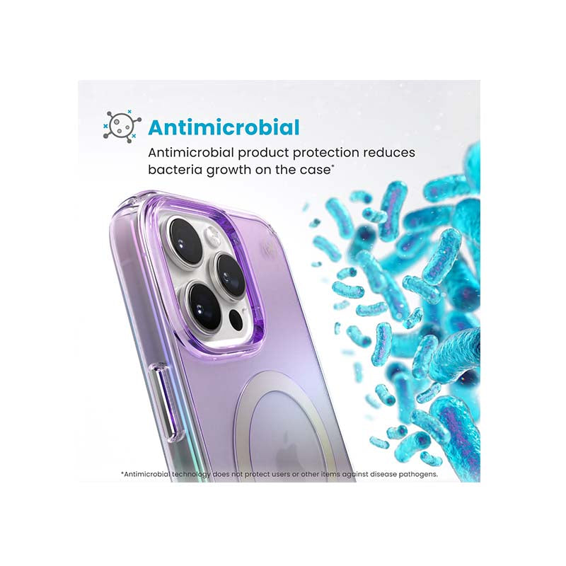 Speck Apple iPhone 16 Pro Max Presidio Lux Magsafe Case - Clear / Purple - Purple